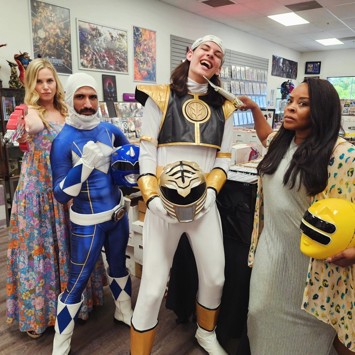 Club members with Catherine Sutherland and Nakia Burrise